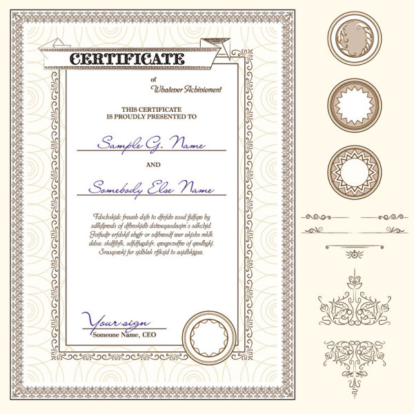 Certificate Border Design Template