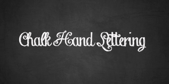 Chalk Hand Lettering Shaded Font