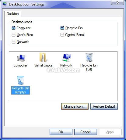 Change Recycle Bin Icon