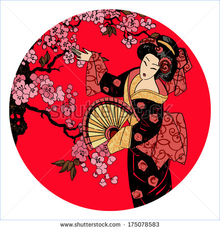 Chinese Geisha Vector