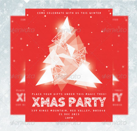 14 Invitation Templates PSD Holiday Lights Images