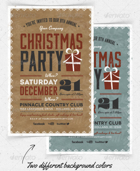 Christmas Party Invitation Templates Free Download