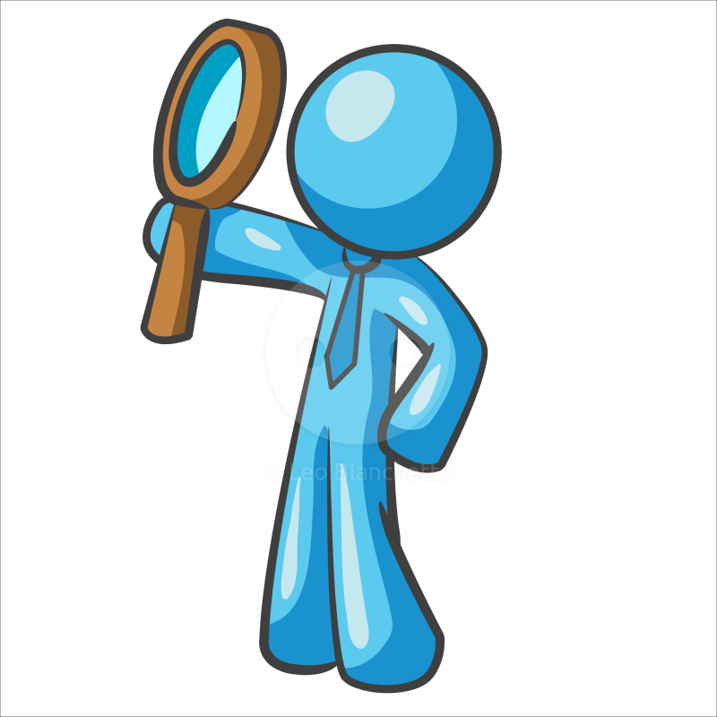 Clip Art Magnifying Glass with Light
