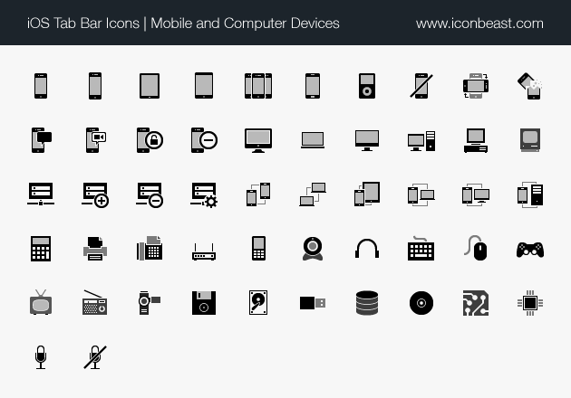 Computer and Mobile Device Icons