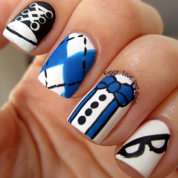 Cute Nerdy Nail Art