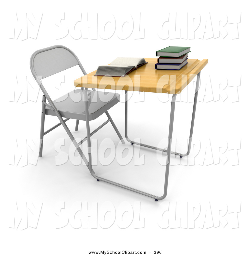Empty Student Desk Clip Art