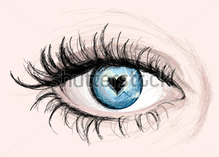 Eye with Heart Pupil