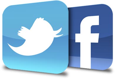 Facebook and Twitter Icons