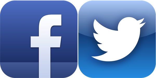Facebook and Twitter Symbols