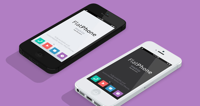 Flat iPhone Mockup Design