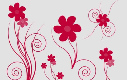 13 Floral PSD Brushes Images