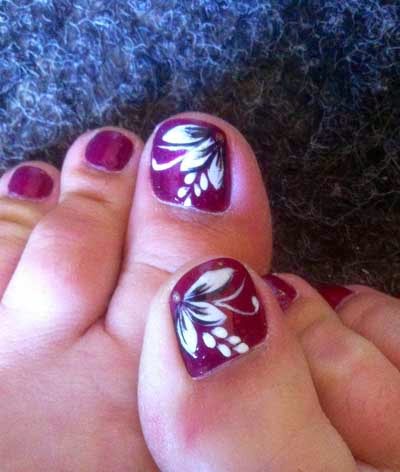 Flower Toe Nail Art Flower Toe Nail Art