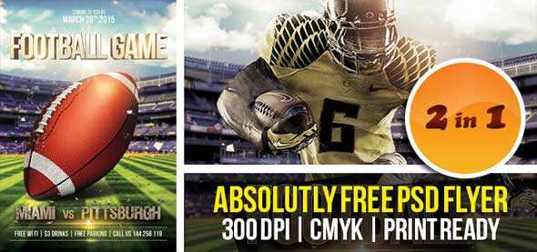 12 Football Game Flyers Template PSD Images