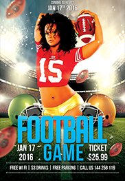 Football Game Flyer Template Free