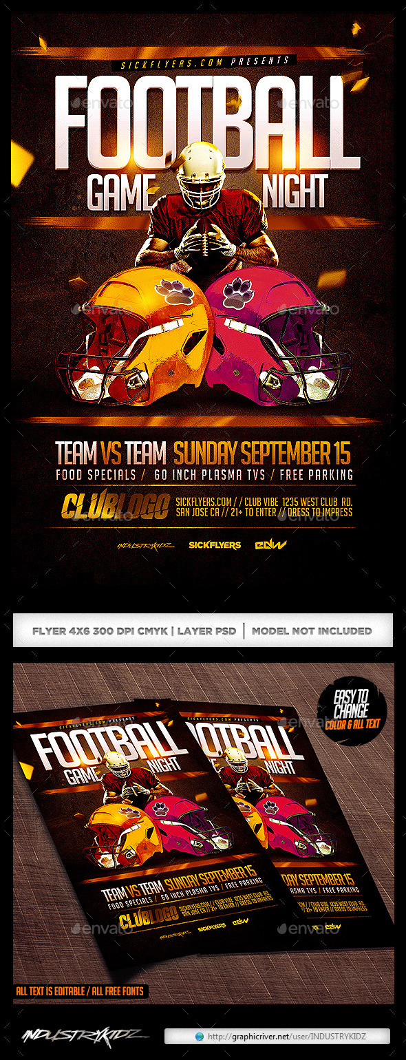 Football Game Flyer Template