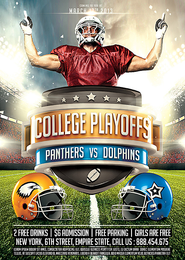 Football Game Flyer Template