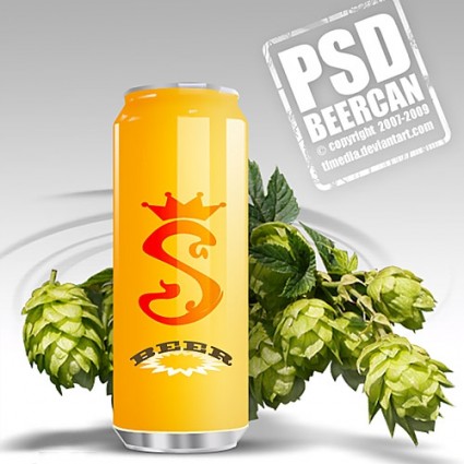 16 Beer Cans PSD Images