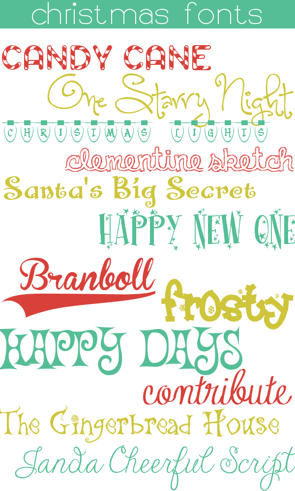 Free Downloadable Christmas Fonts