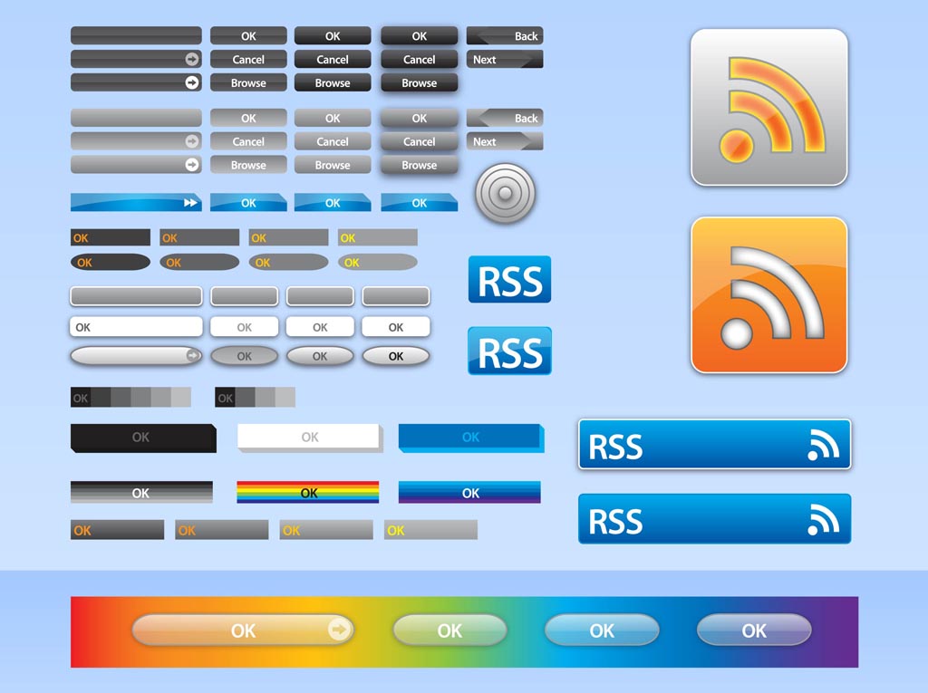 Free Vector Web Buttons