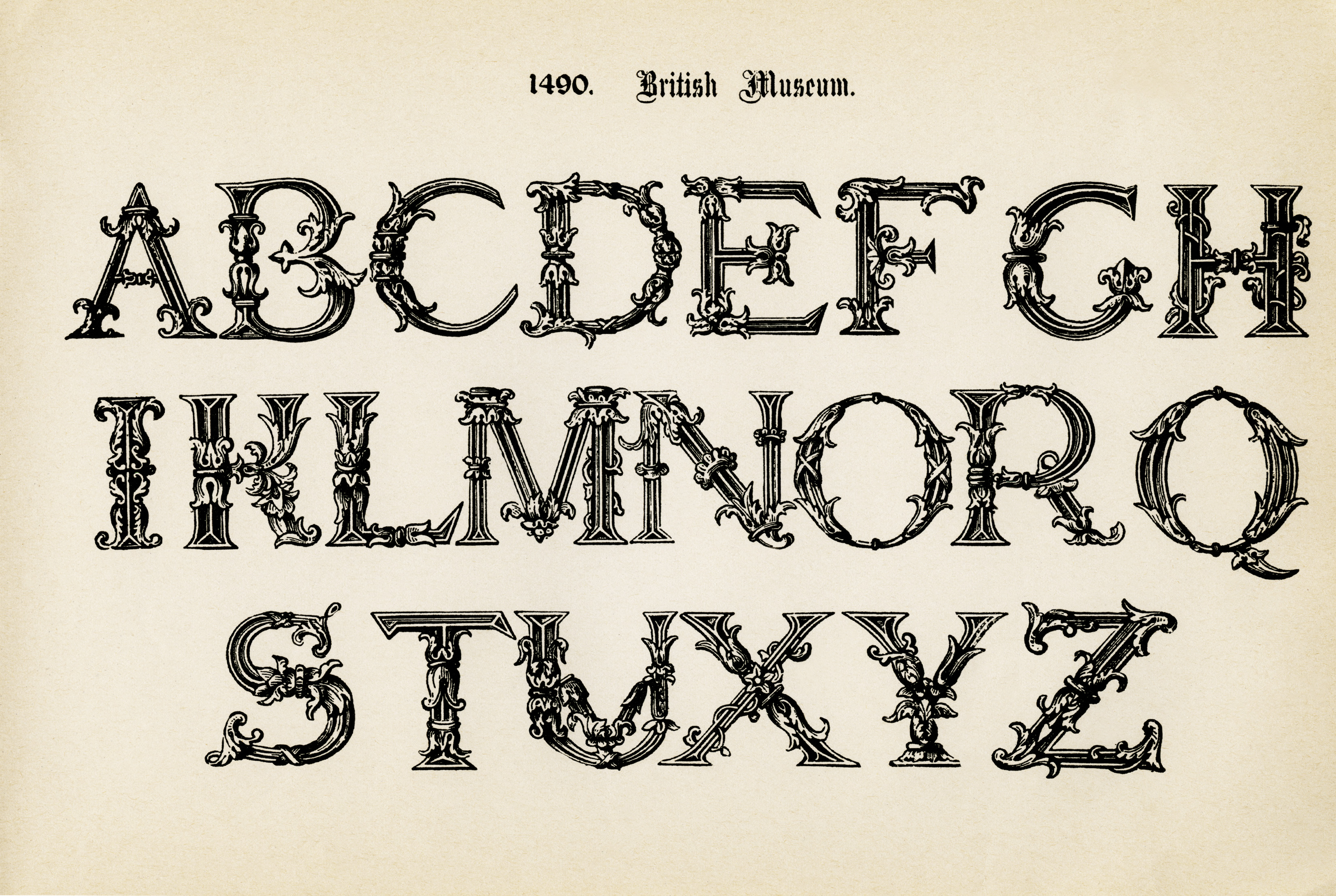 Free Vintage Alphabet Letter Printables