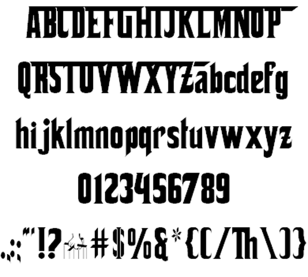 9 Gangster Font Alphabet Images