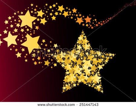 Gold Shooting Star Vector