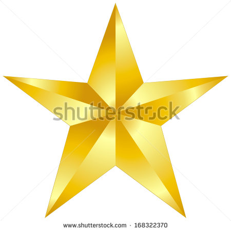 Gold Shooting Star Vector