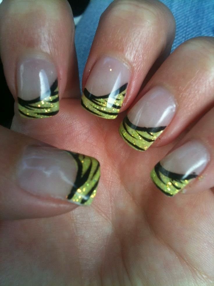 Green Gel Zebra Nail Designs Green Gel Zebra Nail Designs