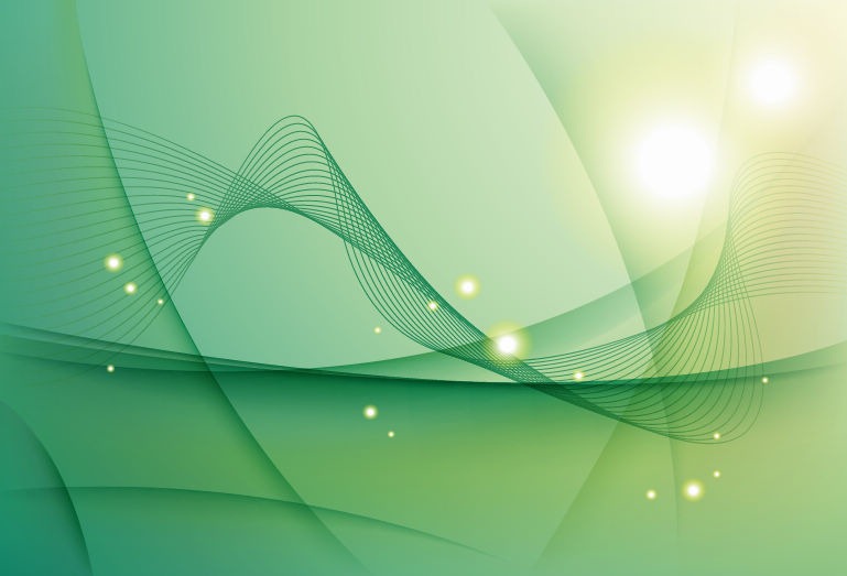 Green Wave Abstract Vector