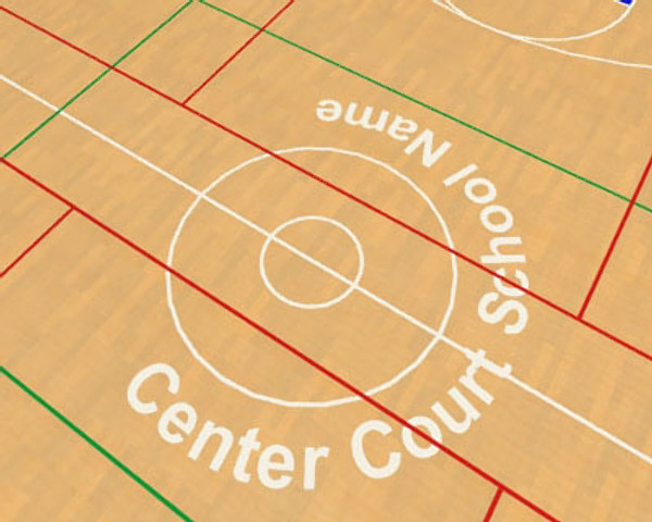 Gym Basketball Court 3D Model