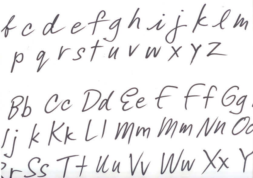 Handwriting Fonts Alphabet