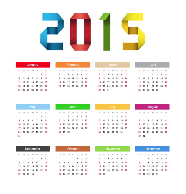 Happy New Year 2015 Calendars