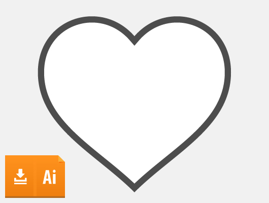 Heart Outline Vector