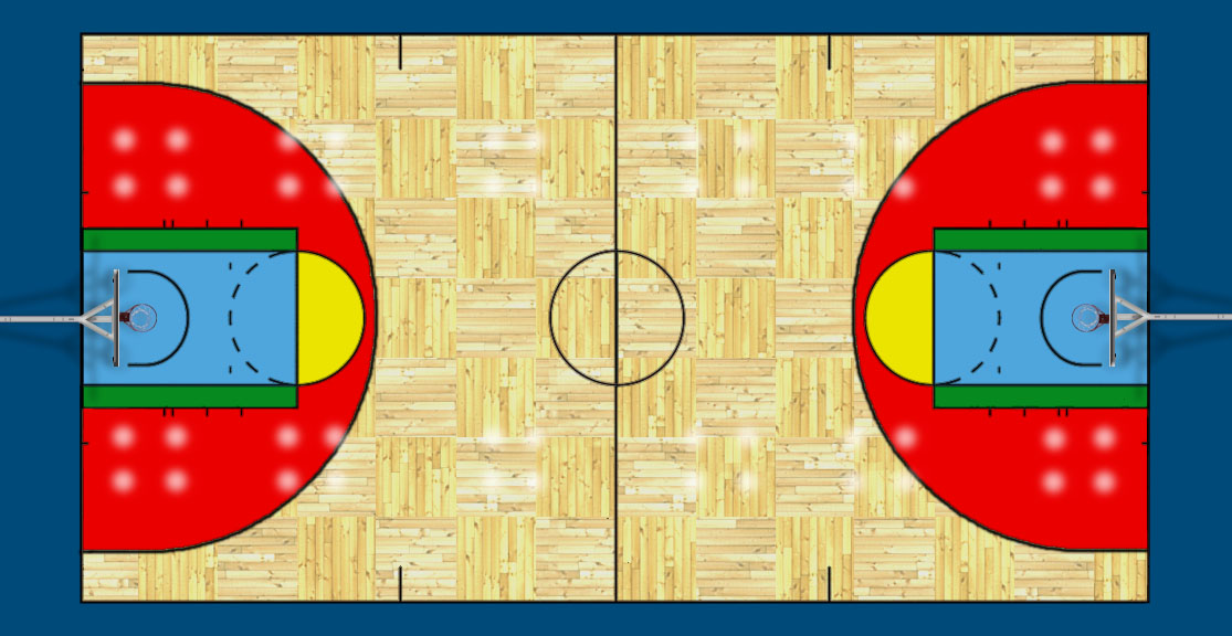 High School Basketball Court Template