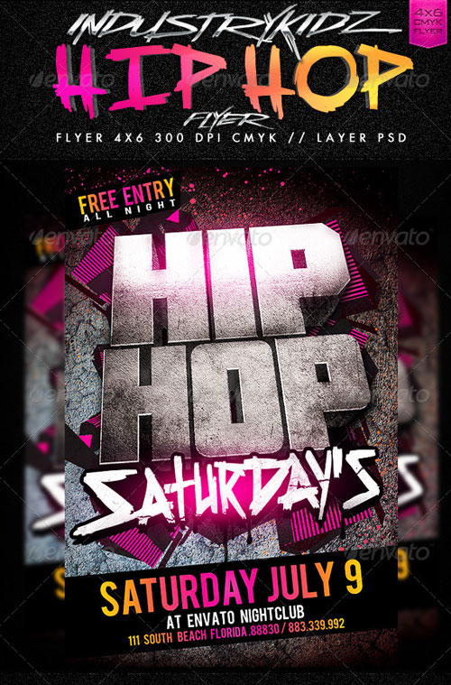 Hip Hop Party Flyer Template