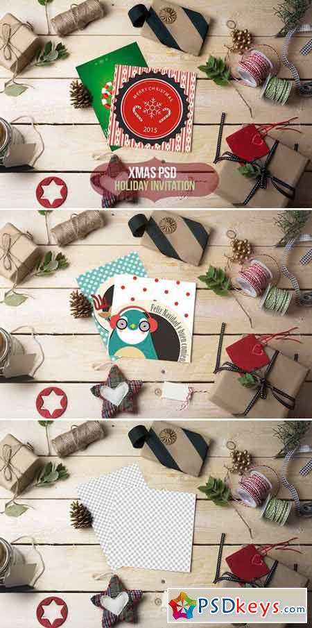 Holiday Invitation Template PSD