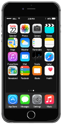 Home Screen Icon iPhone App Mockup
