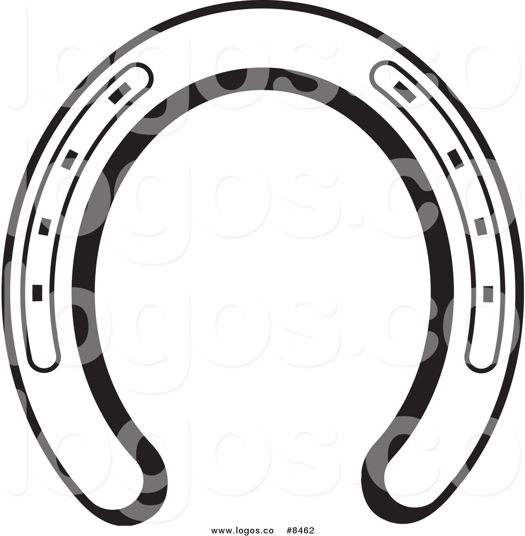 Horseshoe Clip Art Black and White