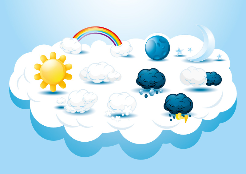 Icon Weather Vector Cartoon