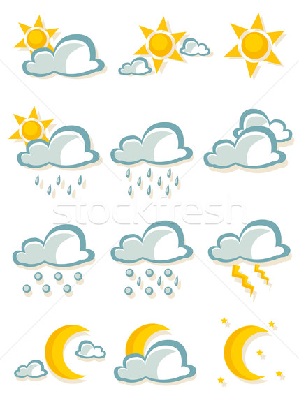 Icon Weather Vector Cartoon