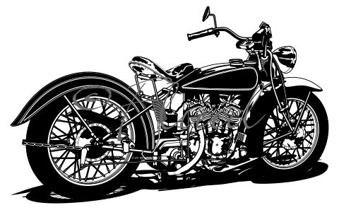 Indian Motorcycle Logo Black and White
