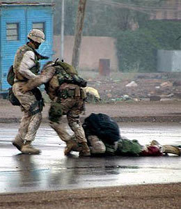 Iraq War Combat Footage Graphic