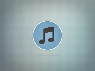 iTunes Flat Icon Blue