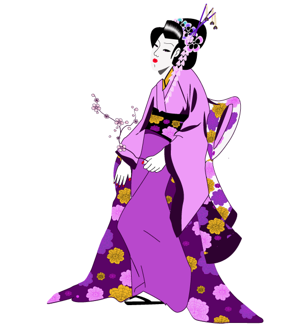 Japanese Geisha Girl Art