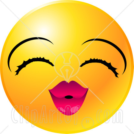 Kisses Smiley Face Clip Art
