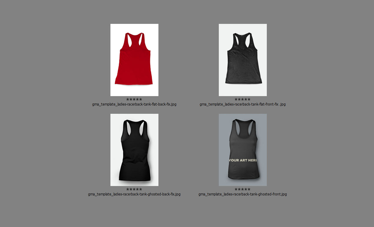 Ladies Tank Top Template