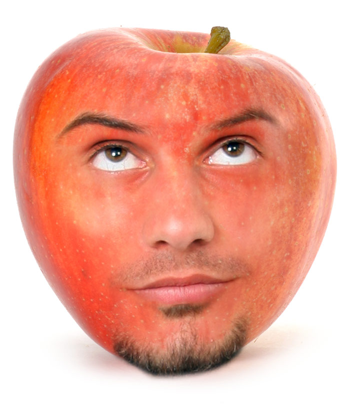 Man with Apple Face