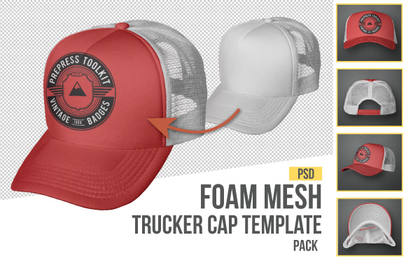 Mesh Trucker Hat Template