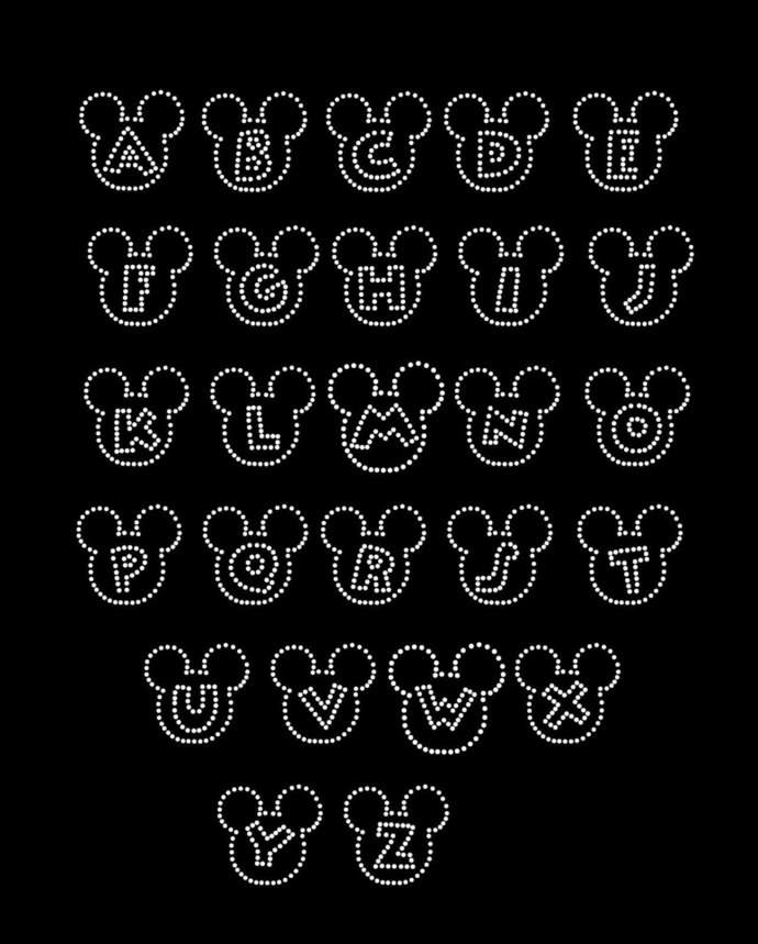Mickey Mouse Iron On Letters