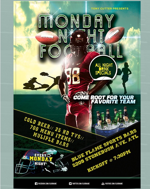 Monday Night Football Flyer Template